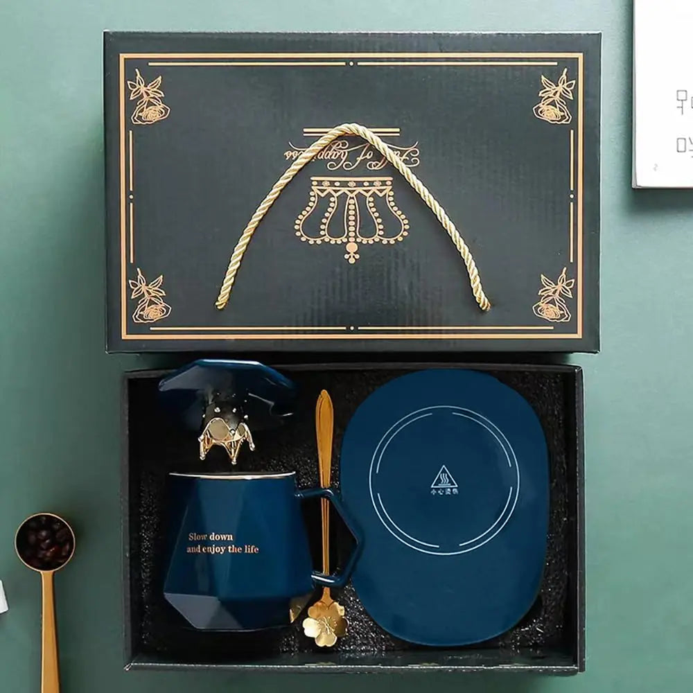 College Dorm Electric Beverage Warmer Kit with Diamond Mug