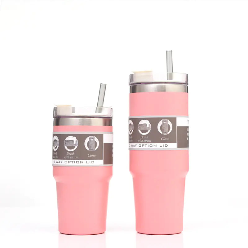 Insulated Travel Mug with Straw
