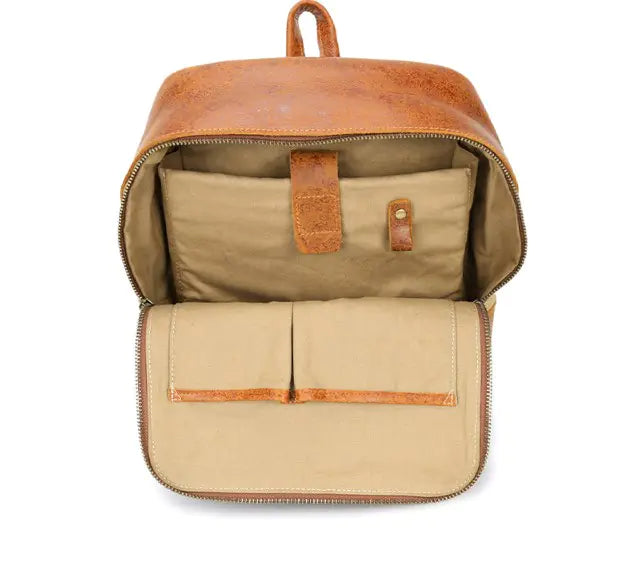Leather Backpack for Men - Genuine Leather Design