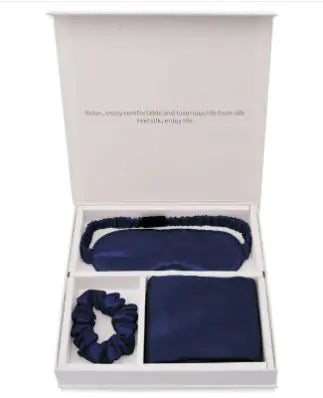 Luxury Silk Sleep Gift Set: Eye Mask, Pillowcase & Scrunchie in Gift Box