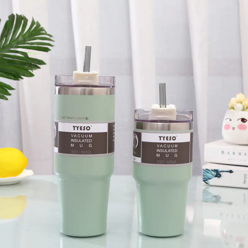 Insulated Travel Mug with Straw