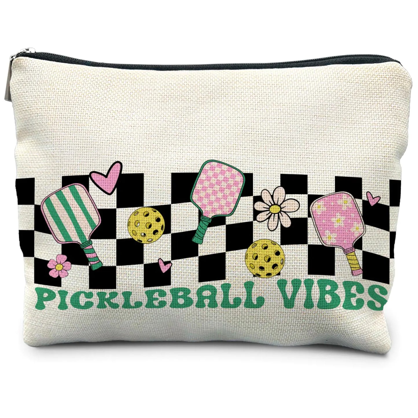 Pickleball Gifts Pickleball Accessories Pickleball Gifts for Women Pickleball Makeup Bags for Women Pickleball Vibes Cosmetic Bag Gifts for Pickleball Lovers Pickleball Accessories Women