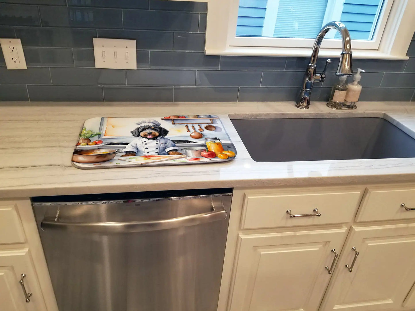 Bernedoodle The Chef Dish Drying Mat