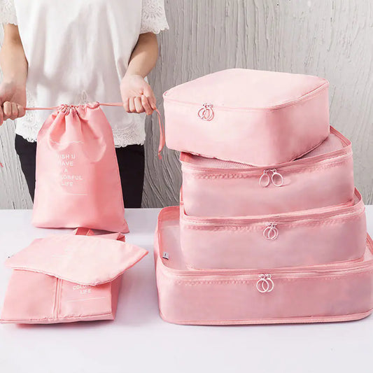 7-Piece Travel Organizer Set for Luggage and Clothing