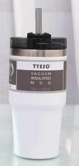 Insulated Travel Mug with Straw
