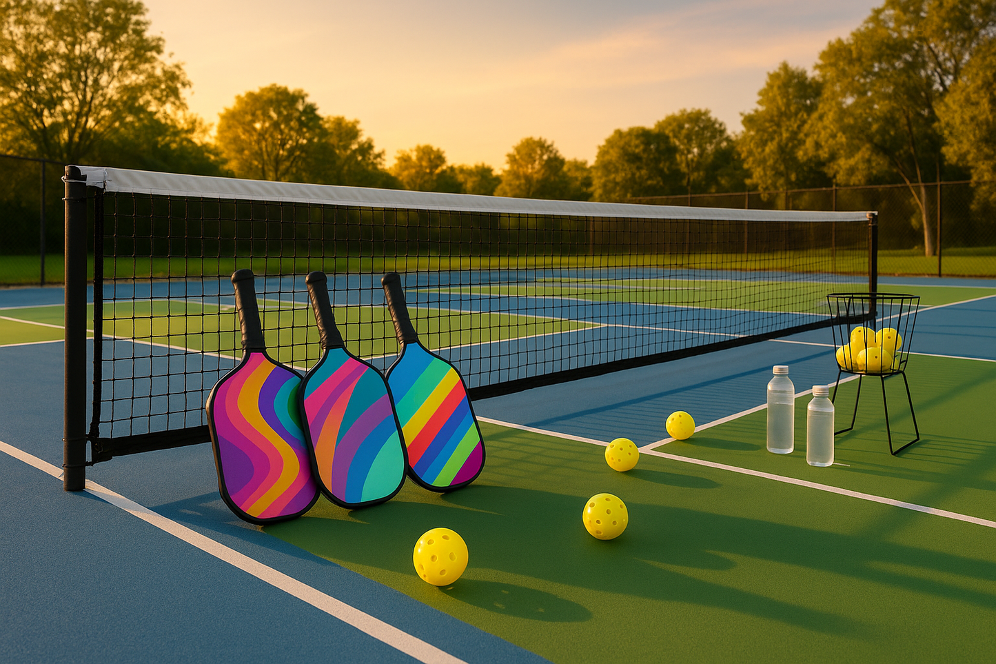 pickleball equipment and courts