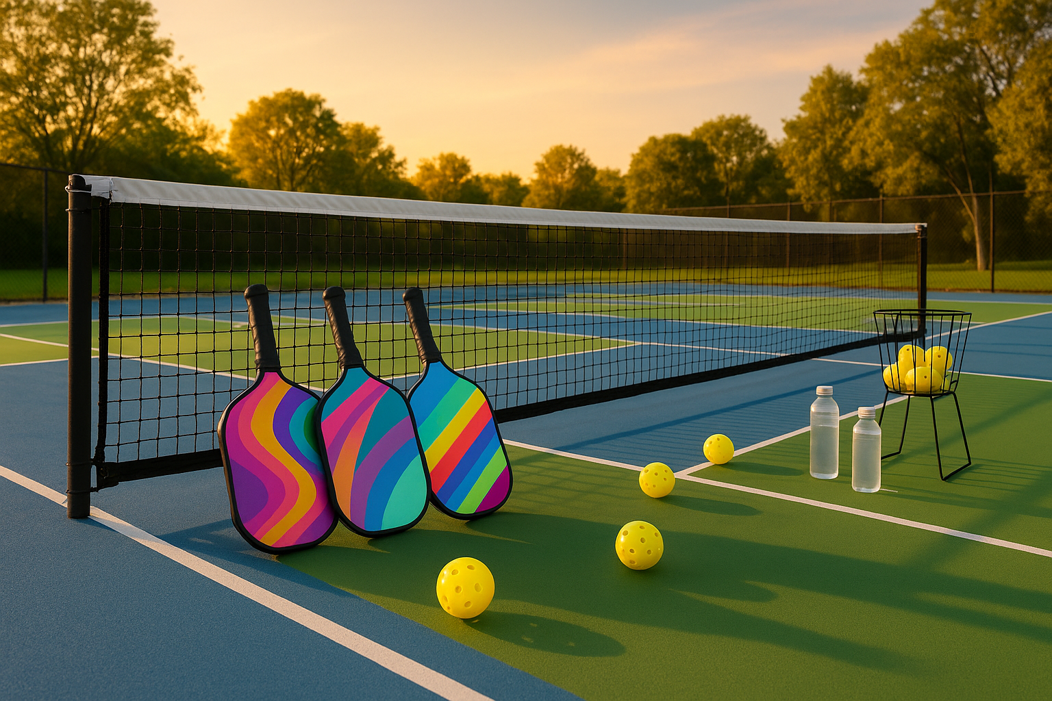 pickleball equipment and courts
