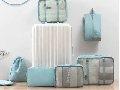 7-Piece Travel Organizer Set for Luggage and Clothing