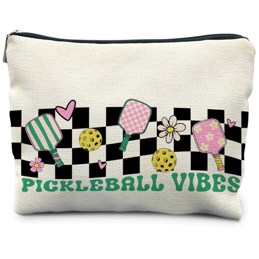 Pickleball Gifts Pickleball Accessories Pickleball Gifts for Women Pickleball Makeup Bags for Women Pickleball Vibes Cosmetic Bag Gifts for Pickleball Lovers Pickleball Accessories Women