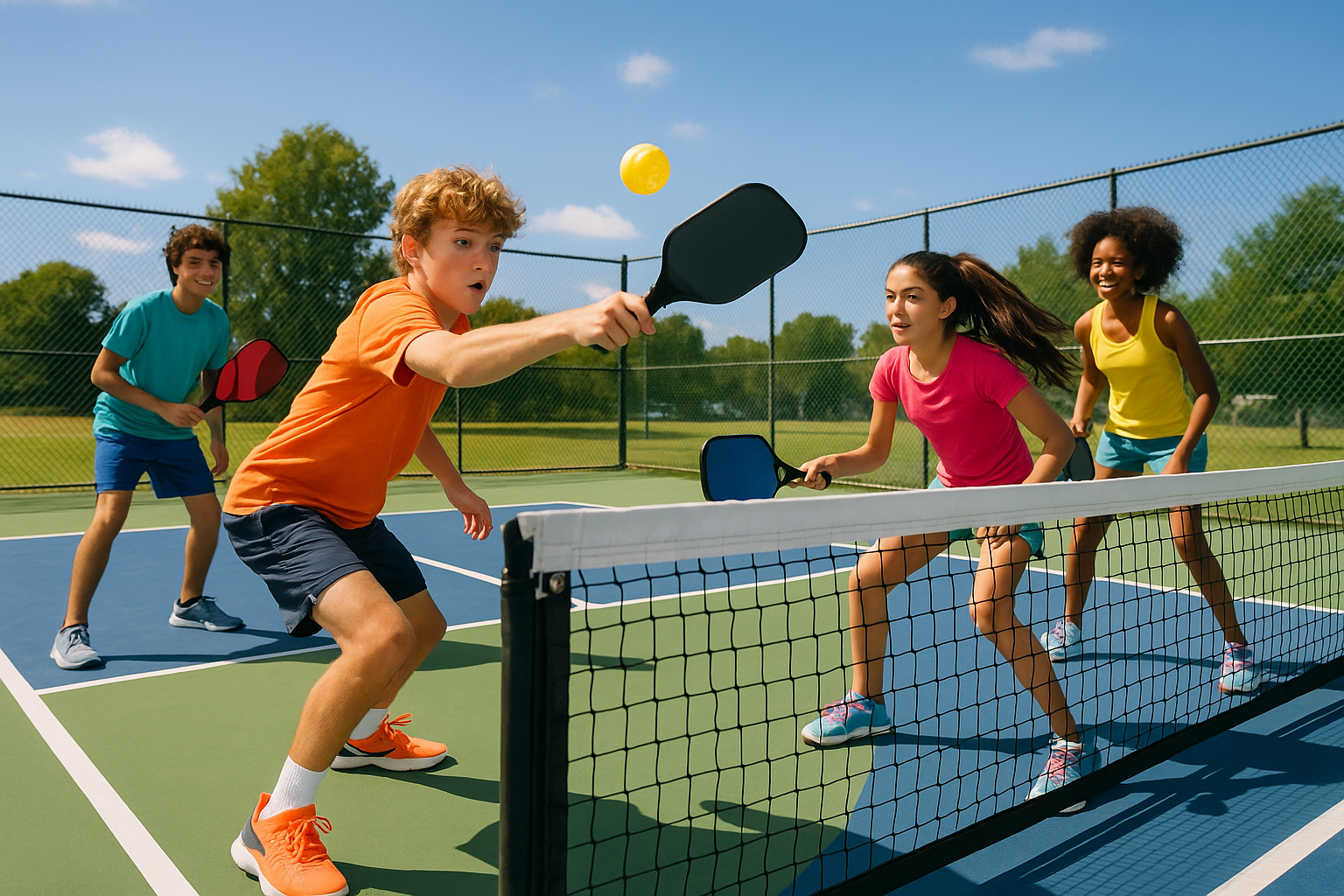 young pickleball players